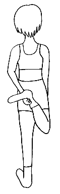 図２　安全な大腿四頭筋のストレッチング